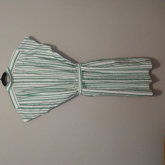 Vintage Strippe green and White dress - Picture 4 of 4